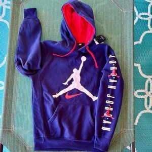 Nike Blue and Red Hoodie